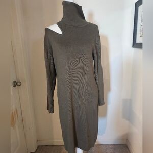 VENUS Asymmetrical Olive Dress